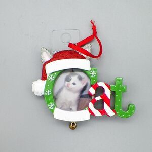 Kitty Cat Kitten Picture Frame Christmas Ornament New PolarX